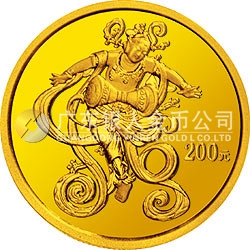 中国石窟艺术（敦煌）金银纪念币1/2盎司金质纪念币