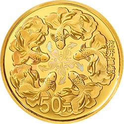 2022吉祥文化金银纪念币3克圆形金质纪念币