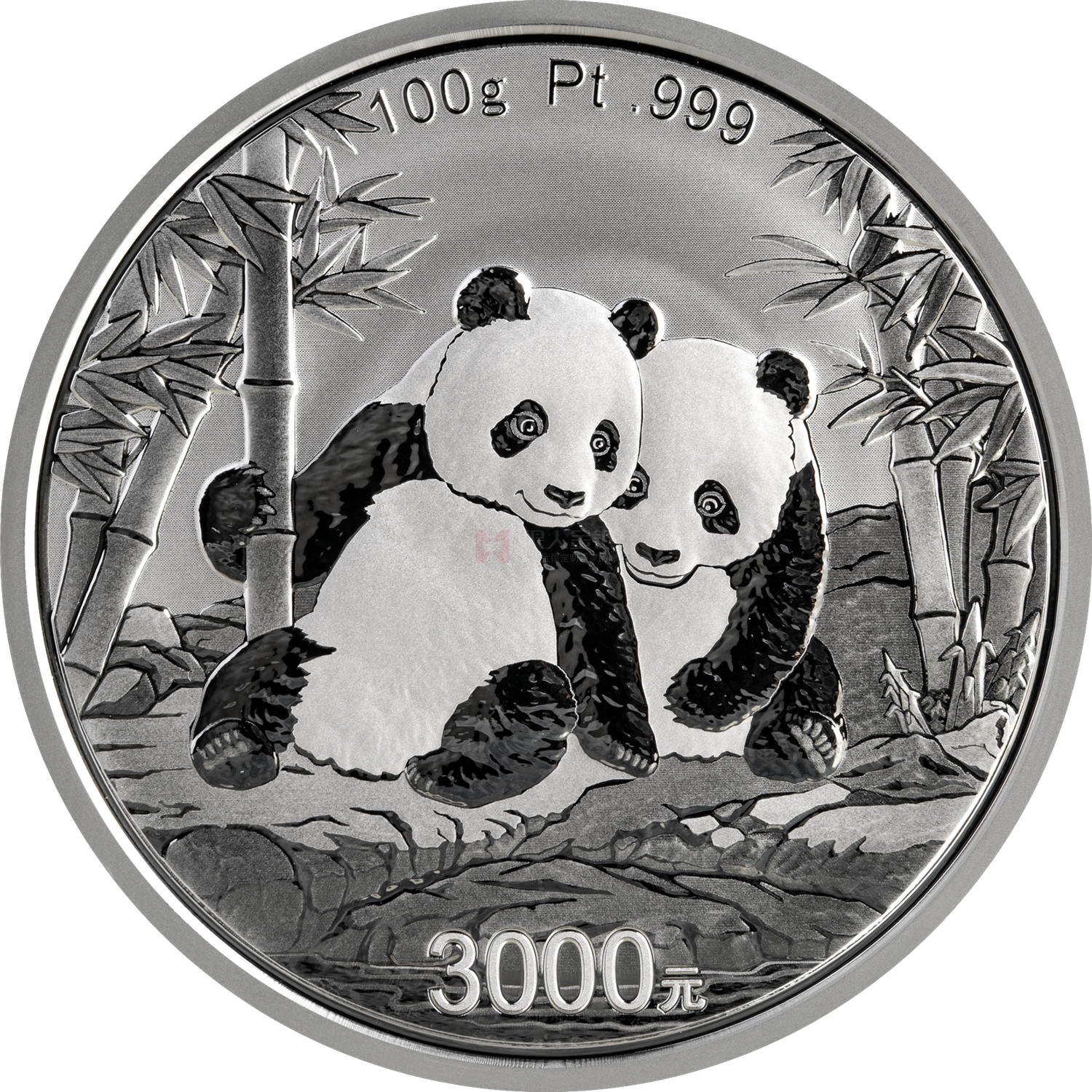2026版熊猫100克普制铂质纪念币